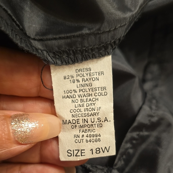 R&M Richards Blue and Black Midi Dress with Ruffled Peter Pan Collar - Picture 9 of 15